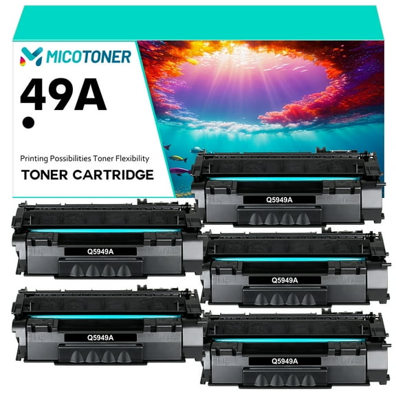53A 49A Black Toner Cartridge Compatible for HP 49A Q5949A Q7553A 53A Black Toner Cartridge Replacement for HP 1320 P2015 1320tn 1320nw 1320n P2015n P2015d Printer Ink