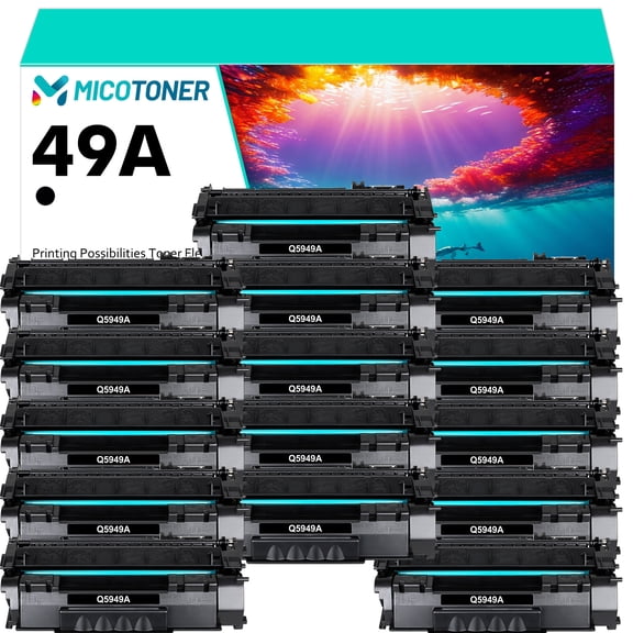 53A 49A Black Toner Cartridge Compatible for HP 49A Q5949A Q7553A 53A Black Toner Cartridge Replacement for HP 1320 P2015 1320tn 1320nw 1320n P2015n P2015d Printer Ink