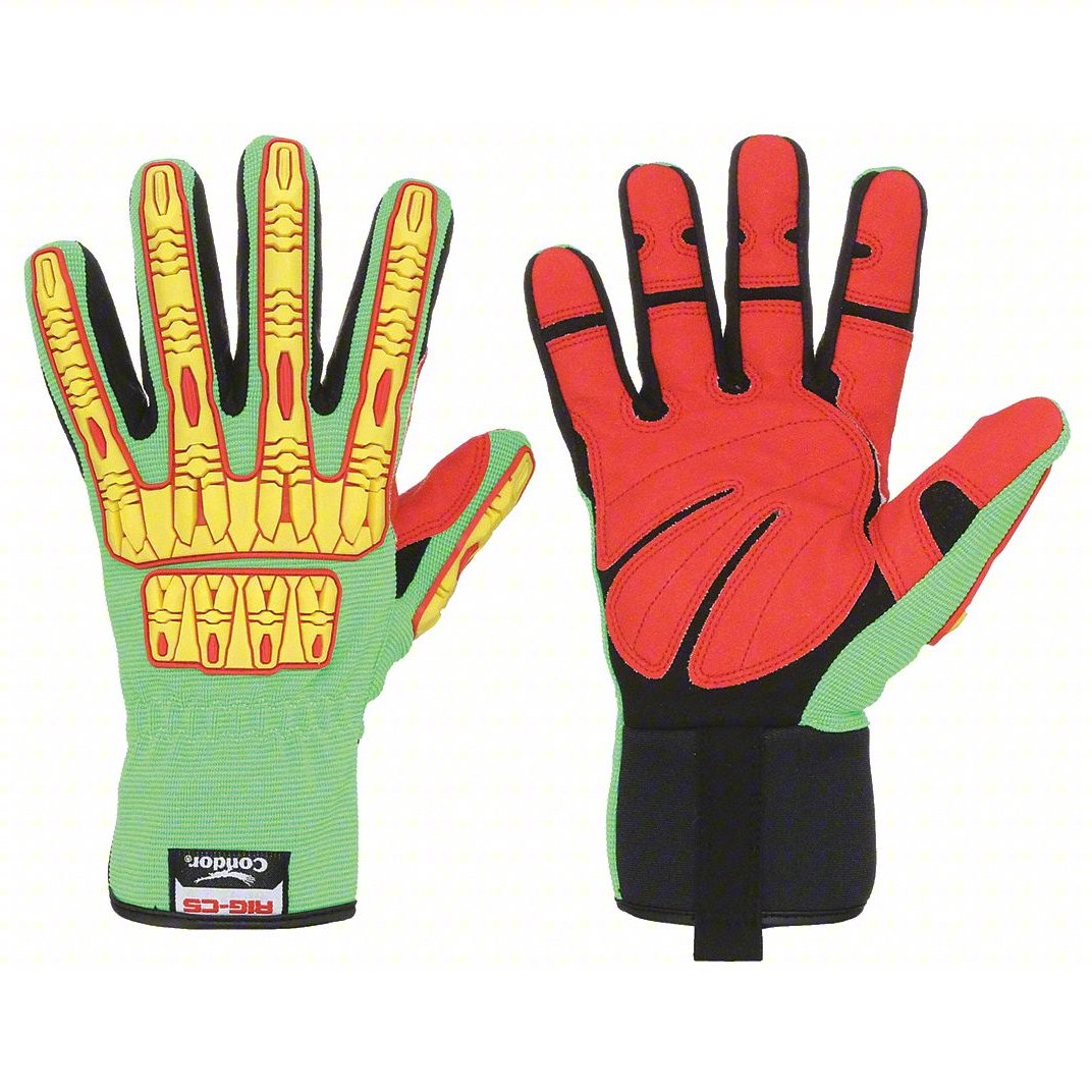 53GN CONDOR Mechanics Gloves, GREEN size XL/10
