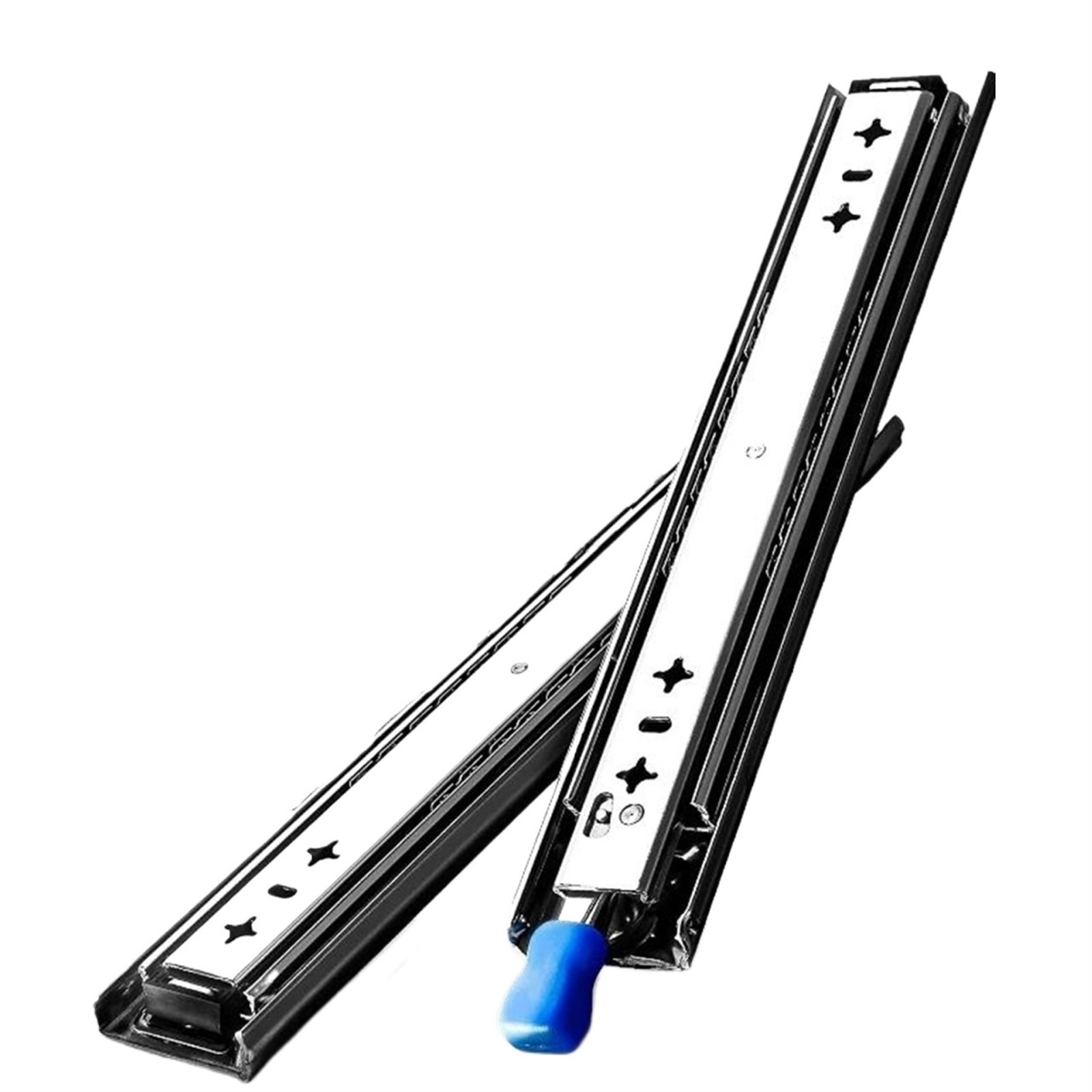 53MM Heavy Duty Drawer Slides With Lock Full Extension Ball Bearing
