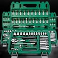 53PCS 1/4 Inch Ratcheting Wrench Set,SAE and Metric Hex Bit Socket Set