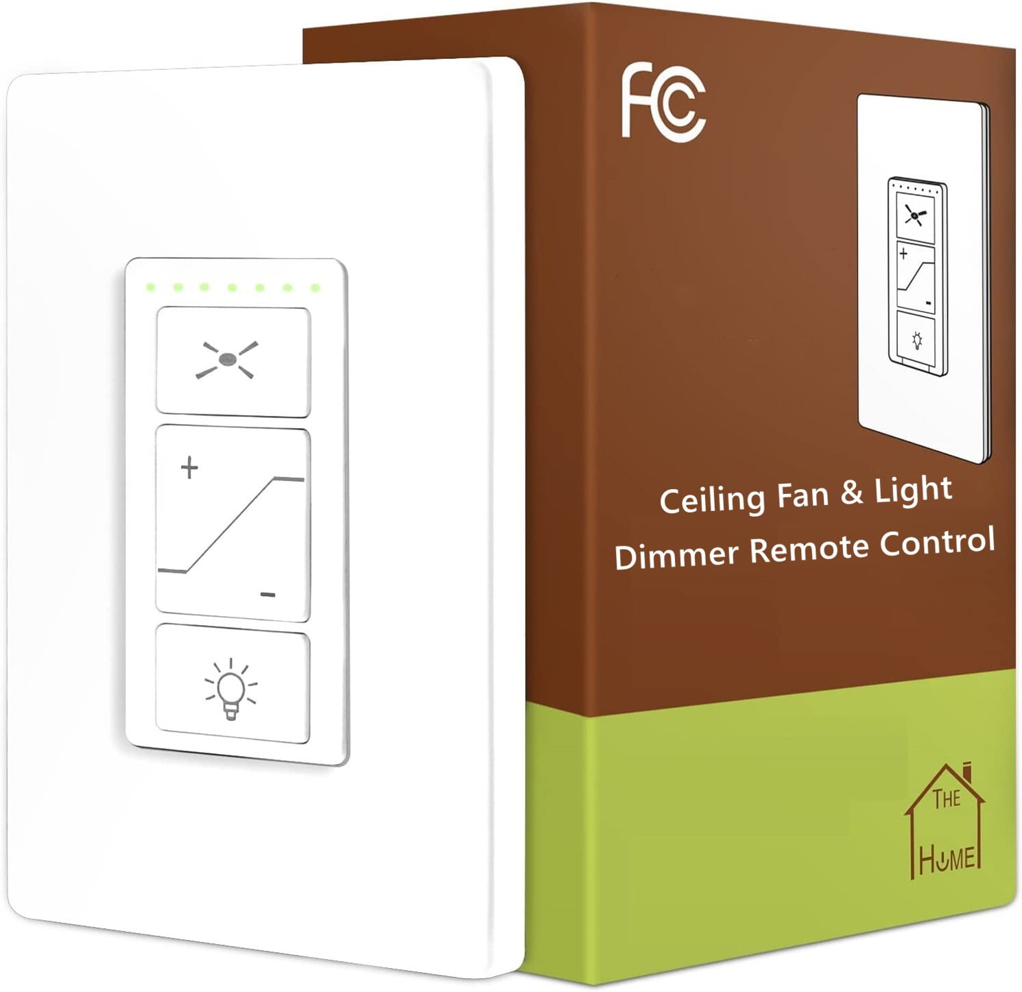 53T Universal Ceiling Fan Wall Remote Control, 3 Speed, Light Dimmer,Dip Switch Compatible with Hampton Bay Harbor Breeze Hunter(no Included Receiver))