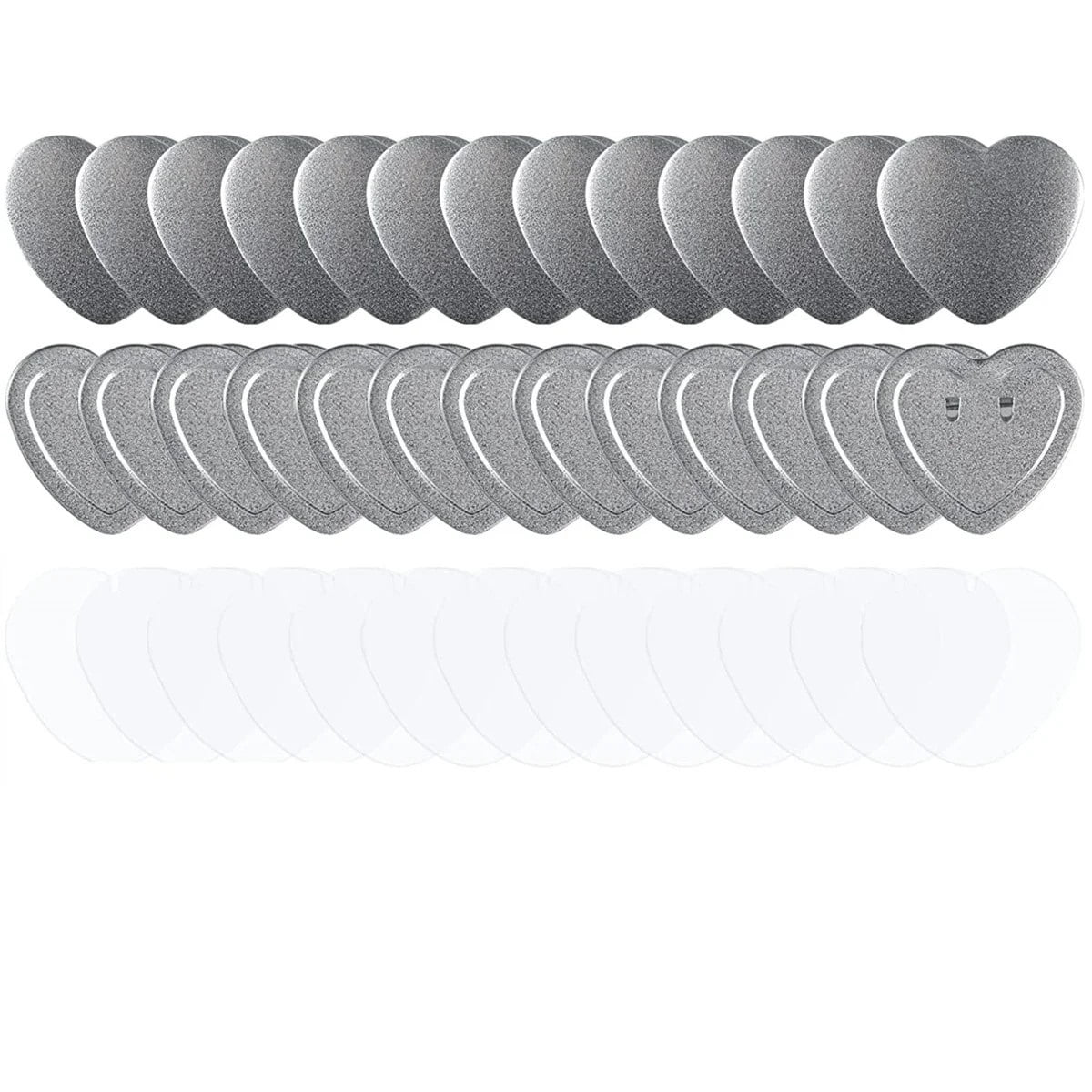 53X57.5MM Heart-Shaped Pin Button Maker Parts,Include 50-100Sets of Heart-Shaped Metal Cover Button ,Beginner-Friendly