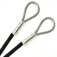 thumbnail image 1 of 53ft Order To Size 3/16 Galvanized Steel Cable BLACK Vinyl Coated To 1/4 Made To Order In USA, 1 of 1