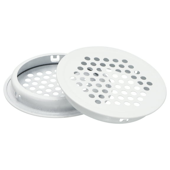 53mm Circular Soffit Vent, 30 Pack Stainless Steel Circular Air Vents, White