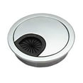 thumbnail image 1 of 53mm Desk Metal Grommet Table Cable Tidy Wire Hole Cover Chrome Brush, 1 of 6