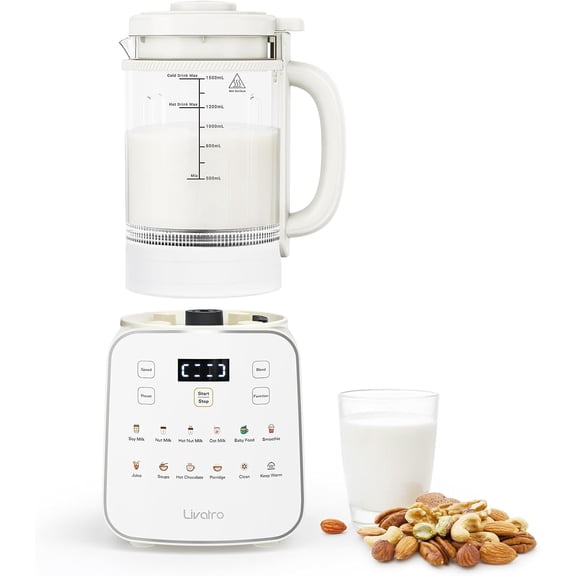 53oz Nut Milk Maker, 12in1 Heated Blender, Detachable Pitcher, 24H Delay, Keep Warm, AutoClean