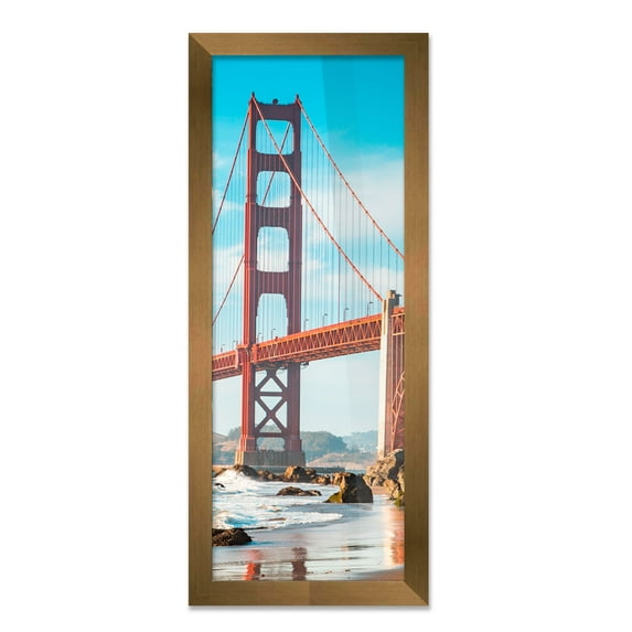 53x10 Frame Metallic Bronze Picture Frame - Modern Photo Frame Includes UV Acrylic Shatter Guard