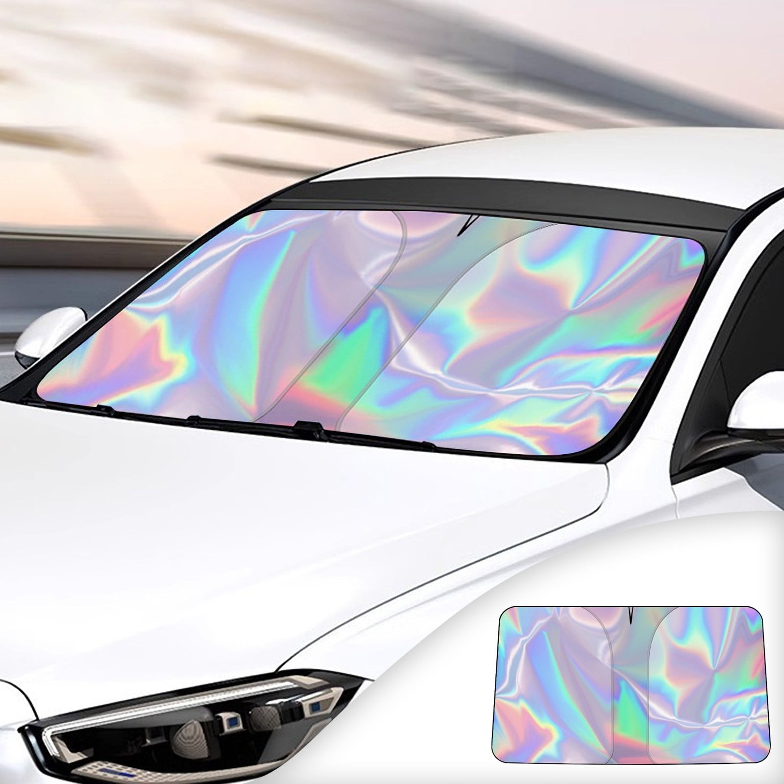 53x26inch Car Sunshade Front Thickened Sun Block Summer Sunscreen Heat ...