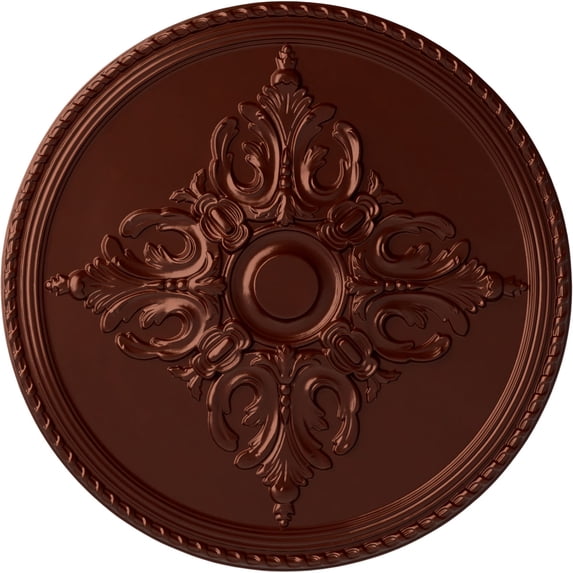 54 1/4"OD x 2 7/8"P Milton Ceiling Medallion (Fits Canopies up to 10 1/2"), Hand-Painted Antique Copper