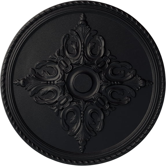 54 1/4"OD x 2 7/8"P Milton Ceiling Medallion (Fits Canopies up to 10 1/2"), Hand-Painted Steel Gray