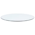 thumbnail image 1 of 54-inch 10mm Round Clear Tempered Glass Top, 1 of 4