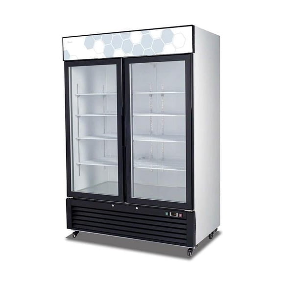 54.25 in. 9.0 cu. ft. Competitor Series Refrigerator Merchandiser, White & Black