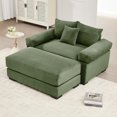 thumbnail image 1 of 54.3" Oversized Cloud Modular Sectional Couch|Corduroy Fabric|Extra-Thick Armrests|Throw Pillows Ottoman|Chaise Lounge Design|Ergonomic Design|Easy Assembly for Living Room Bedrooms - Green, 1 of 9