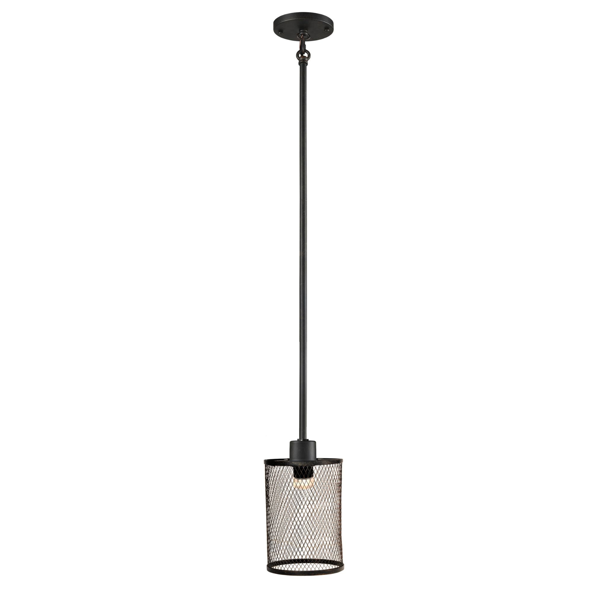 Ritchie Antique Bronze 54.5" LED Mini Pendant with Glass Shade