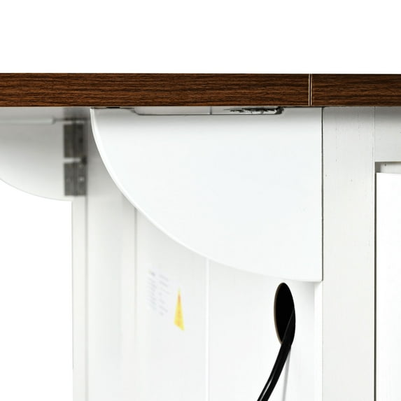 54.5" Kitchen Island with Metal Handle & Towel Rack / Mobile Design for Kitchen Reorganization
