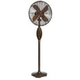 thumbnail image 1 of 54.5" Stylish Chocolate Brown and Amber Glass Oscillating Standing Floor Fan, 1 of 1