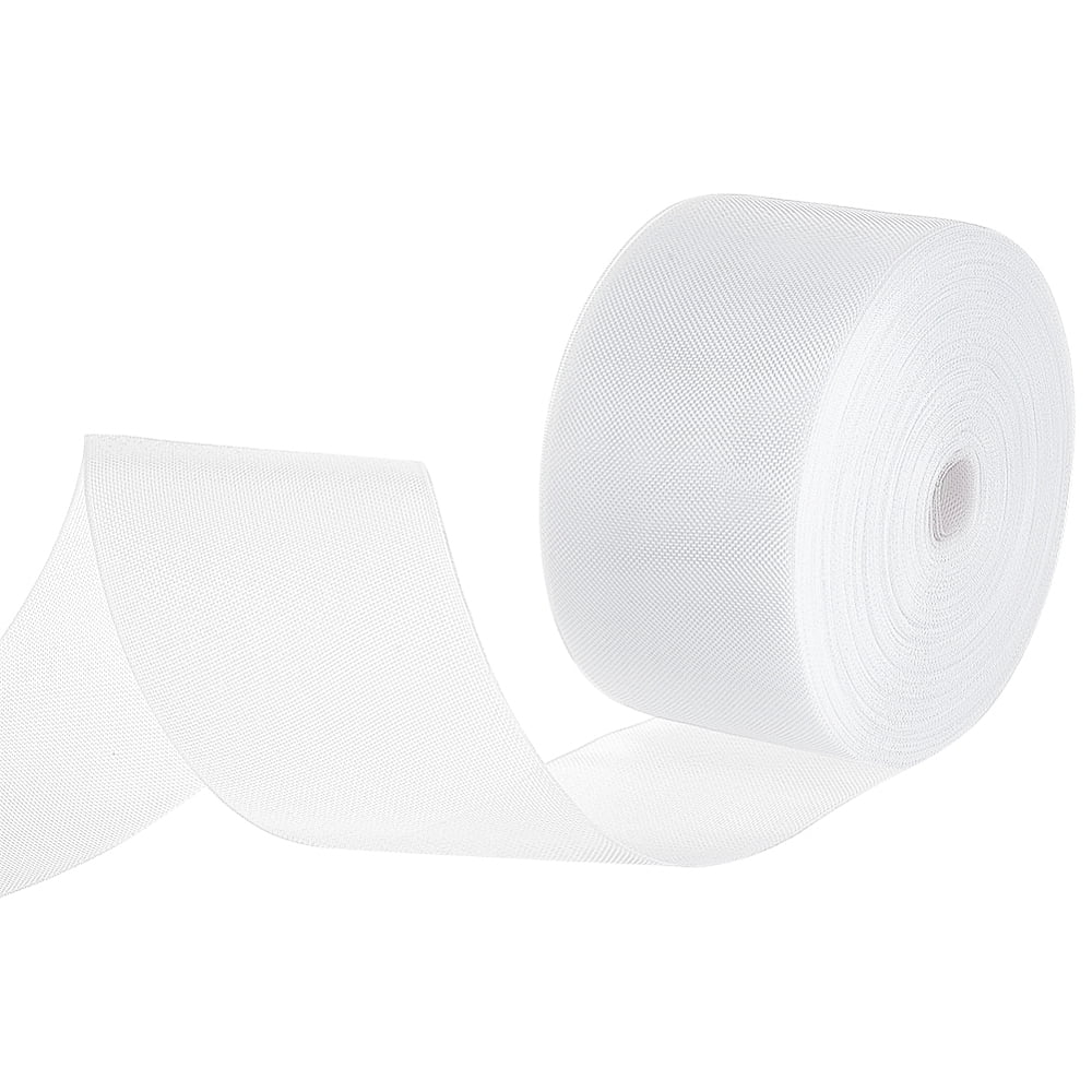 54.6 Yards Translucent Drapery Buckram 3.2 Inch White Heading Tape Sew-in Fabrics Drapes for Home Sewing Window Curtains Garment AccessoriesDIY
