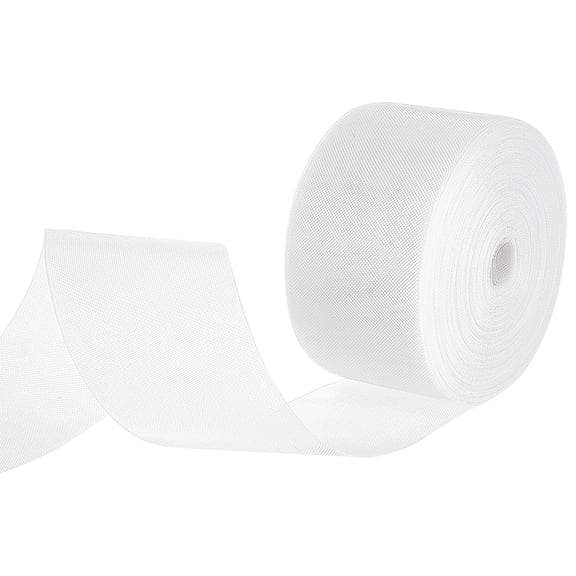54.6 Yards Translucent Drapery Buckram 3.2 Inch White Heading Tape Sew-in Fabrics Drapes for Home Sewing Window Curtains Garment AccessoriesDIY