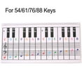 54 61 76 88 keys Piano and Keyboard Note Chart Chord Chart For