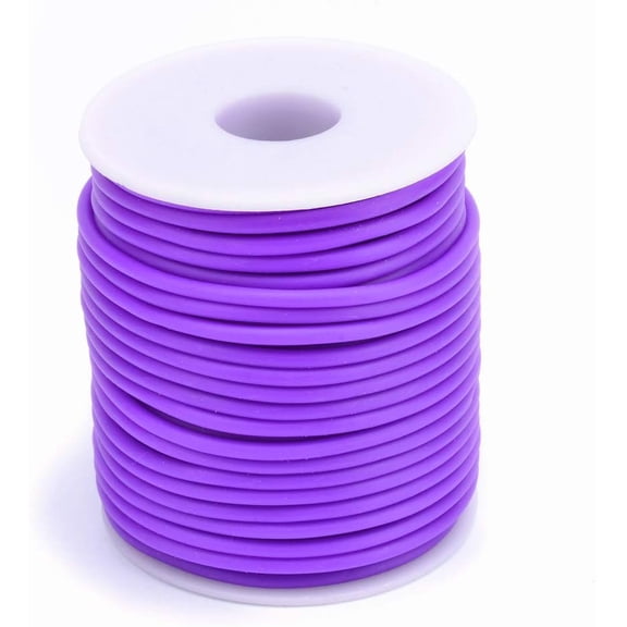 54.7 Yards 2mm Hollow Tube PVC Tubular Synthetic Cord with 1mm Hole Mauve Plastic Lacing Cord Tubing Knitting Barber Cord Wrapped Around White Plastic Spool for Versatile Applications