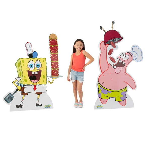 54" 71 1/2" SpongeBob SquarePants Order Up Cardboard Cutout Stand-Ups 2 Pc.