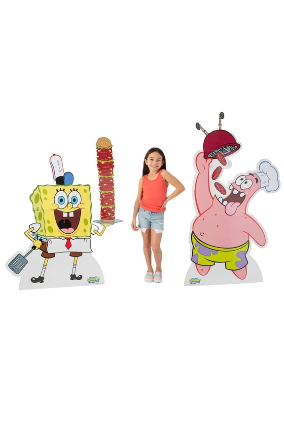 54" 71 1/2" SpongeBob SquarePants Order Up Cardboard Cutout Stand-Ups 2 Pc.