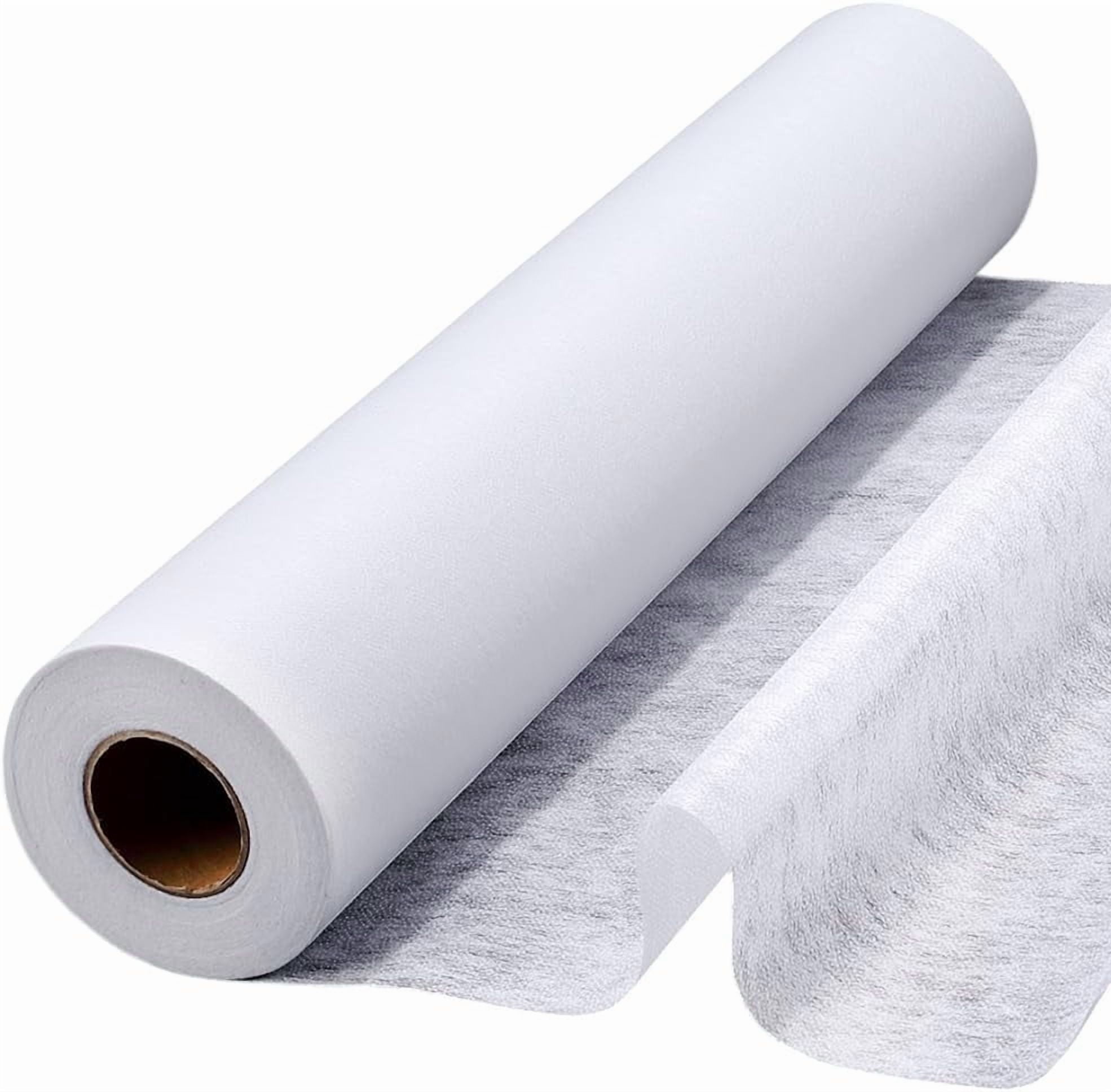 54.7Yds x 15.7" Iron on Non Woven Fusible Interfacing Fabric Light Weight Single Sided Polyester Non-Woven