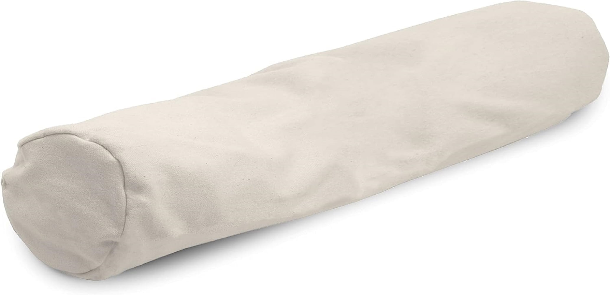 54" Body Pillow with Cover - White Sateen 300T Cotton Body Pillow Case with Zipper - Sleeping Bean with Polyester Fill