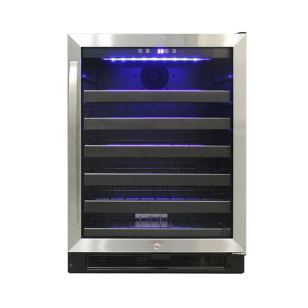 Vinotemp - 54-Bottle Wine Cooler - Stainless steel