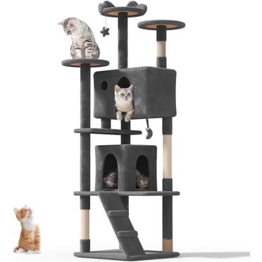 54-Inch Cat Tree Tower For Large Cats - Multi-Level Condo With Scratching Posts & Toys