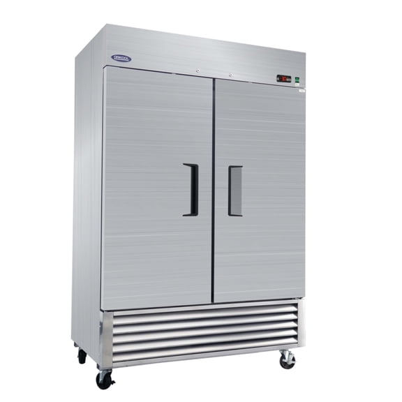54" Commercial Freezer 49 Cu.ft with 2 Solid Door Reach-In Freezers Stainless Steel ETL Approved Upright Freeze Storage