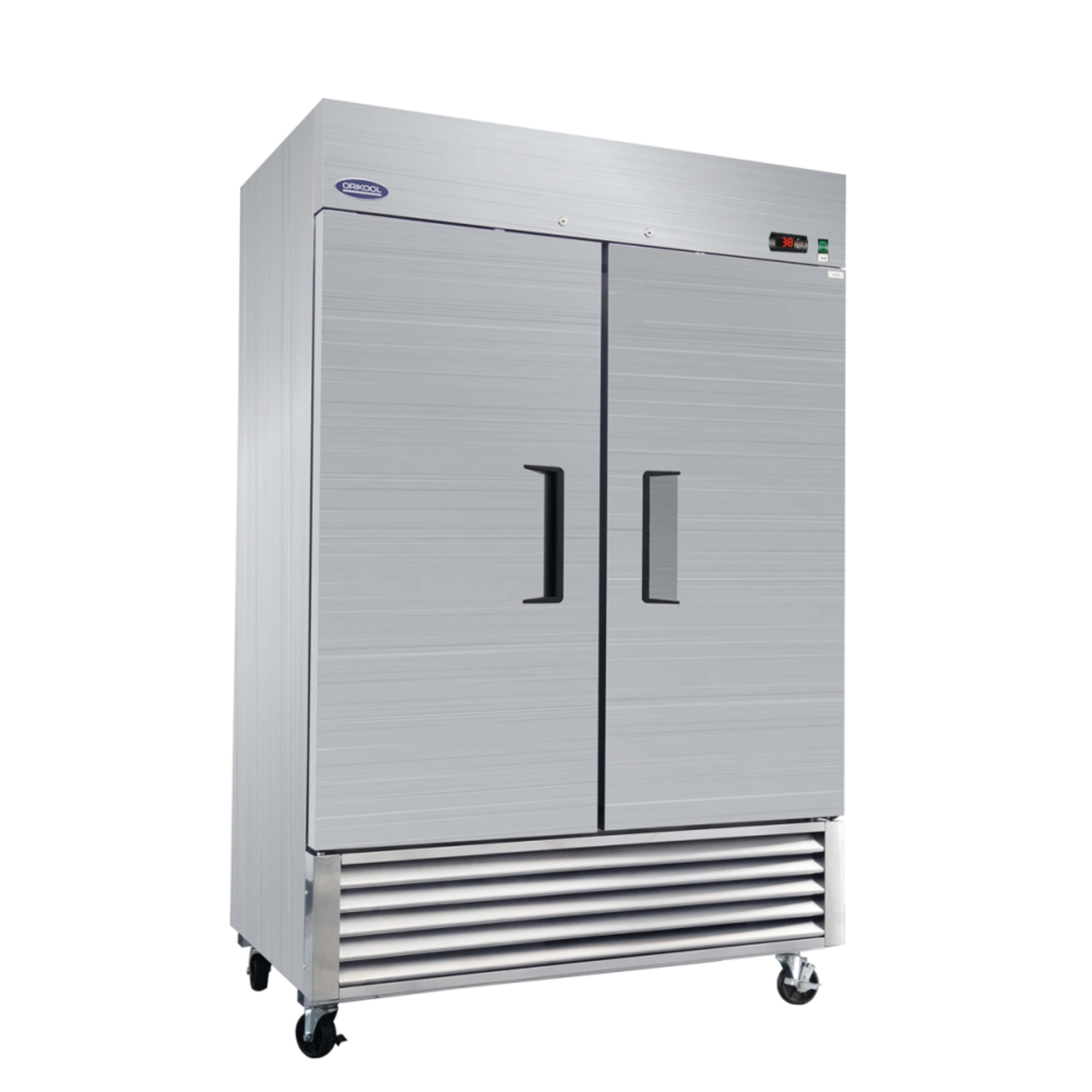 54" Commercial Refrigerator 49 Cu.ft with 2 Solid Door Reach-In Refrigerators Stainless Steel ETL Approved Upright Fridge Storage(LTL carry)