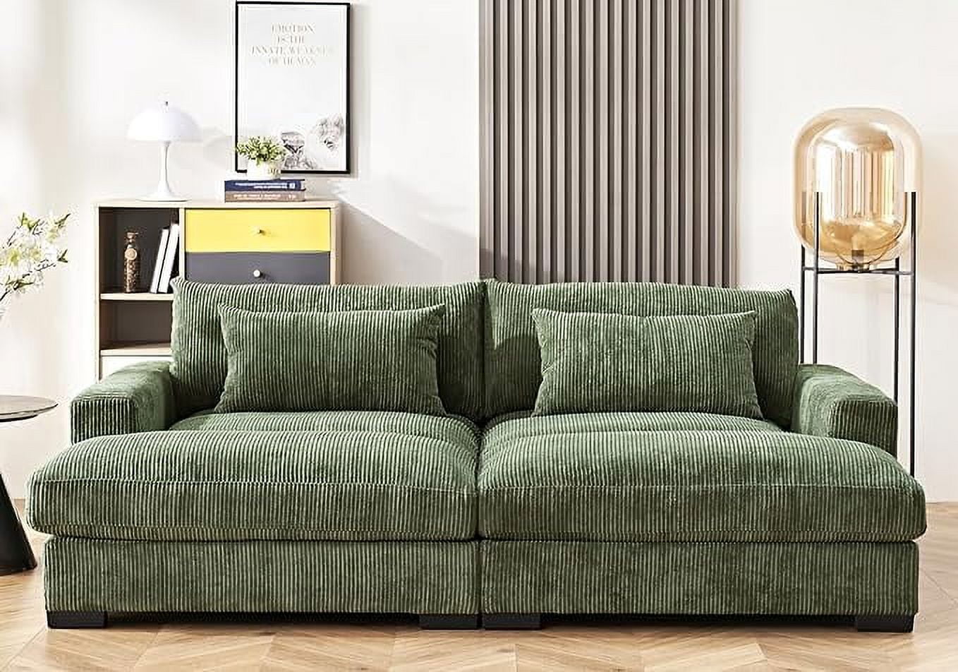 US Pride Furniture 54'' Depth deep seated Sofa Green