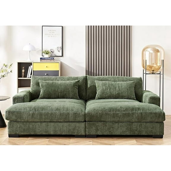 US Pride Furniture 54'' Depth deep seated Sofa Green