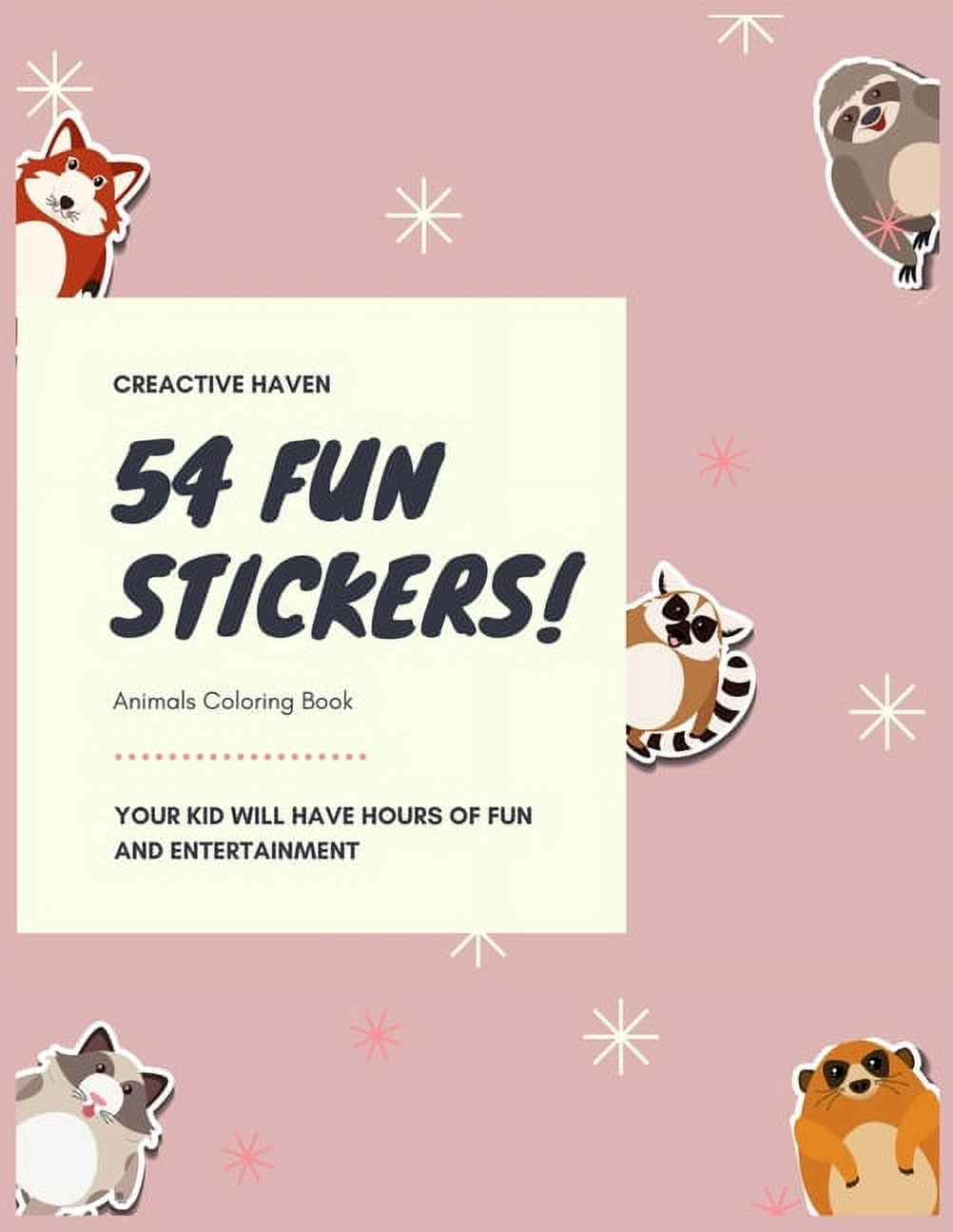 54 Fun Stickers! Kids Baby Animals Sticker Activity Book (Kids