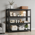 thumbnail image 1 of 54" H Garage Shelving, Garage Shelving Heavy Duty, 4 Tier Adjustable Storage Shelves for Warehouse, Basement, Workshop, Double-Layer Column with Reinforced Ribs, 16" D*32" W, 1 of 10