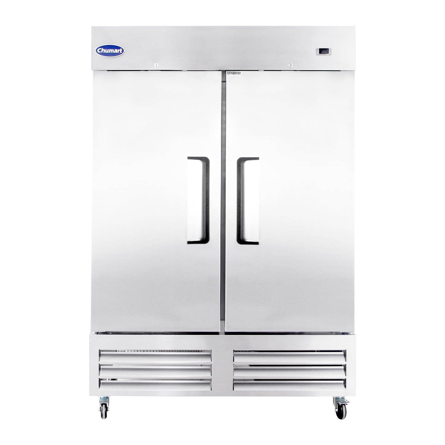 54" Heavy Duty ChumartUSA Commercial 49 Cu.ft Upright 2 Door Reach In Freezer All stainless steel