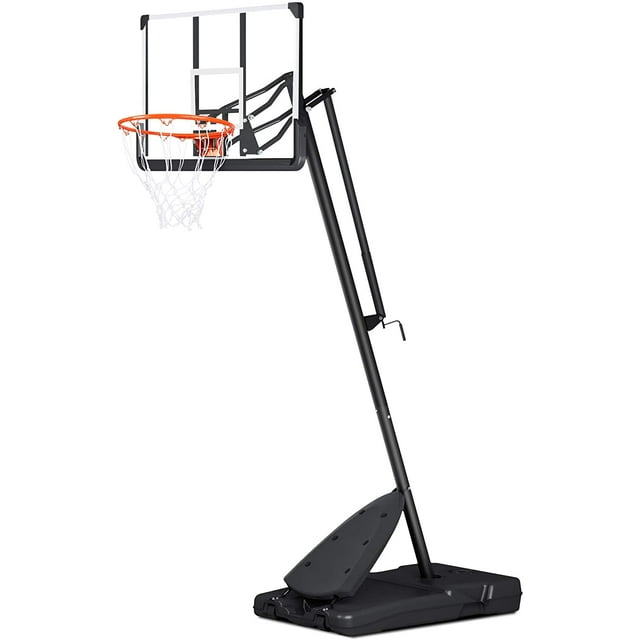MaxKare 54 In. Height Adjustable Basketball Hoop with Robust Base and