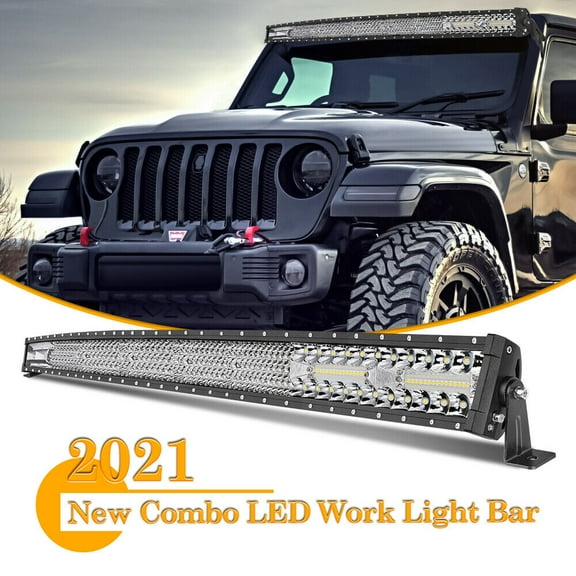 54"Inch 1188W Quad Row Curved LED Light Bar Spot Flood Combo Offroad Driving FOG