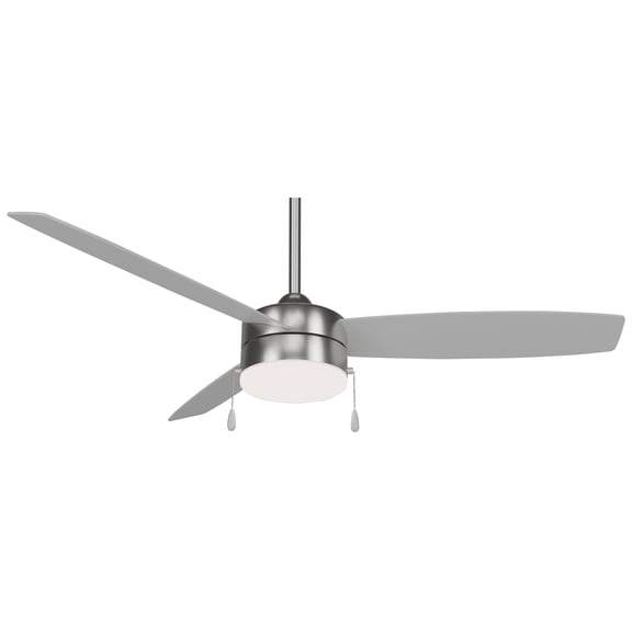 54" Minka Aire Airetor III Brushed Nickel LED Fan with Pull Chain