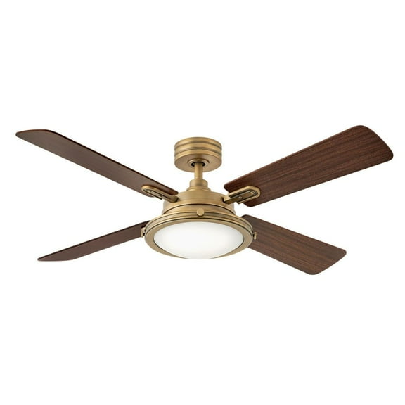 54 Inch 4 Blade Ceiling Fan With Light Kit-Heritage Brass Finish Hinkley Lighting 903254Fhb-Lid
