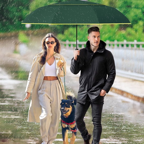 54-Inch Automatic Golf Umbrella, Extra-Large Double-Layer Ventilated Canopy, Windproof & Rainproof