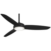 54 Inch Ceiling Fan With Light Kit-Coal Finish-Coal Blade Color Minka Aire Fans F465l-Cl