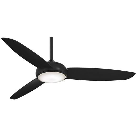 54 Inch Ceiling Fan With Light Kit-Coal Finish-Coal Blade Color Minka Aire Fans F465l-Cl
