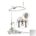 thumbnail image 1 of 54 Inch Clawfoot Tub Rim Mount Shower Enclosure with Faucet and Sunflower Shower Head, 1 of 2