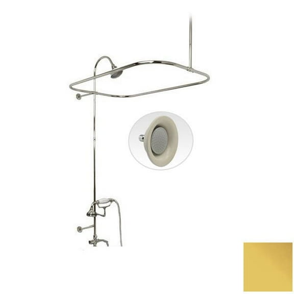 54 Inch End Mount Shower Conversion Kit with Handshower Cradle & Sunflower Shower Head