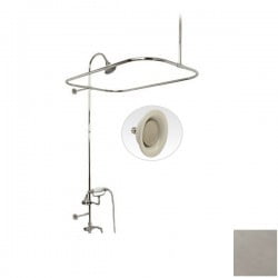 54 Inch End Mount Shower Conversion Kit with Handshower Cradle & Sunflower Shower Head