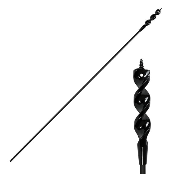 54 Inch Flexible Installer Drill Bit for Wire Pulling, 1/2" Auger with Screw Point & Fish Eye, 3/16" Anti-Slip Hex Shank, Includes Storage Tube for Walls Ceilings Conduits Electrical Installation