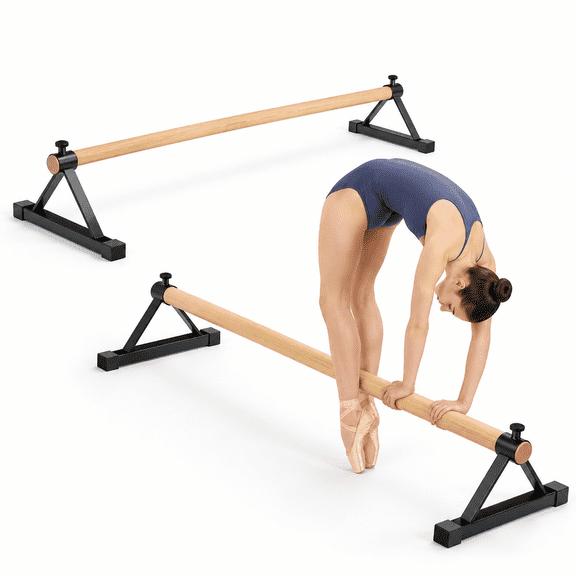 54 Inch Gymnastics Pirouette Floor Bar for Handstand and Skill Practice
